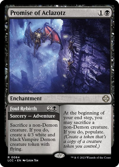Promise of Aclazotz (Commander: The Lost Caverns of Ixalan) Light Play