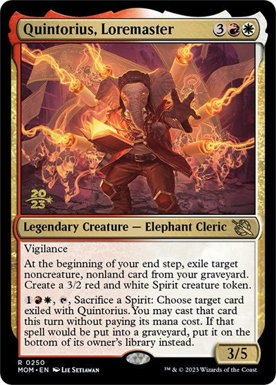 Quintorius, Loremaster (Promos: Prerelease Cards) Light Play Foil