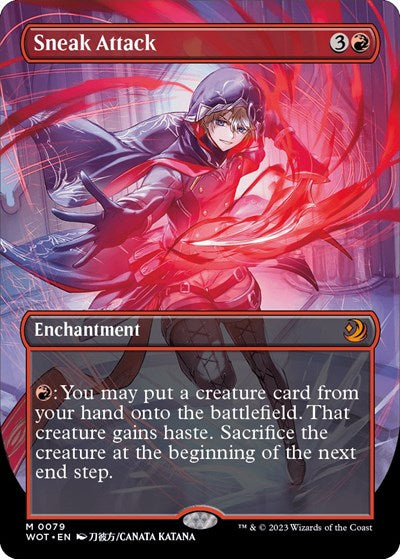 Sneak Attack (Anime Borderless) (Wilds of Eldraine: Enchanting Tales) Near Mint Foil