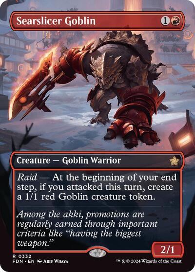 Searslicer Goblin (Borderless) (Foundations) Near Mint