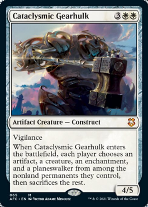 Cataclysmic Gearhulk (Commander 2021 Forgotten Realms) Light Play
