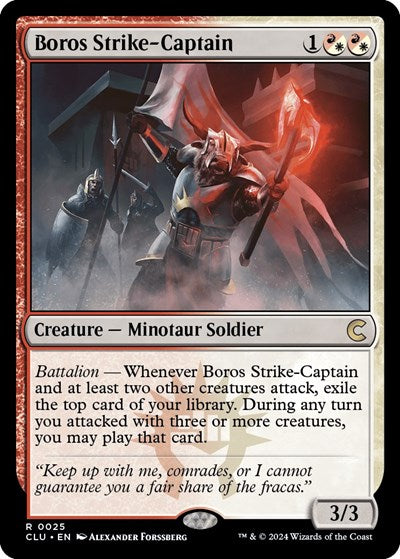 Boros Strike-Captain (Ravnica: Clue Edition) Light Play