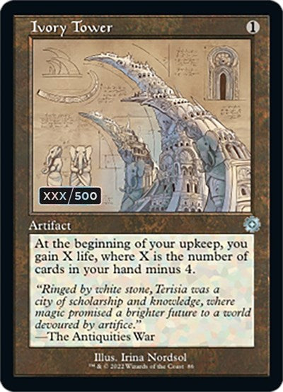 Ivory Tower (Schematic) (Serial Numbered) (The Brothers' War: Retro Frame Artifacts) Near Mint Foil