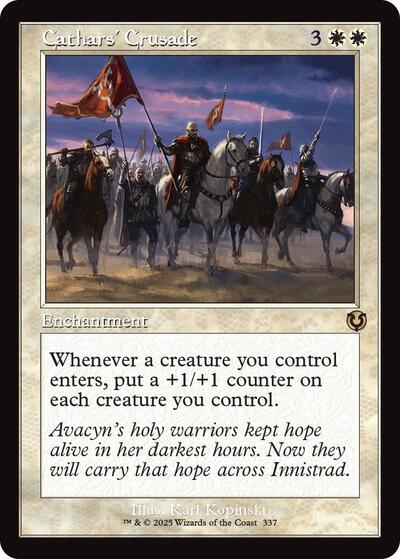 Cathars' Crusade (Retro Frame) (Innistrad Remastered) Light Play Foil