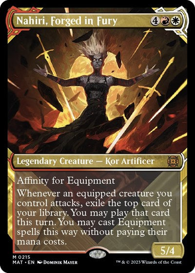 Nahiri, Forged in Fury (Halo Foil) (March of the Machine: The Aftermath) Light Play Foil