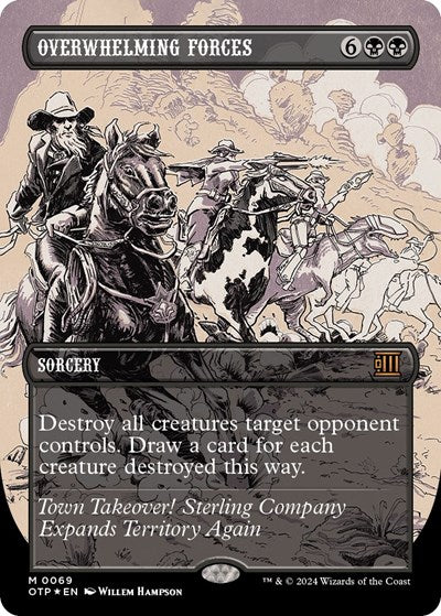 Overwhelming Forces (Textured Foil) (Outlaws of Thunder Junction: Breaking News) Near Mint Foil