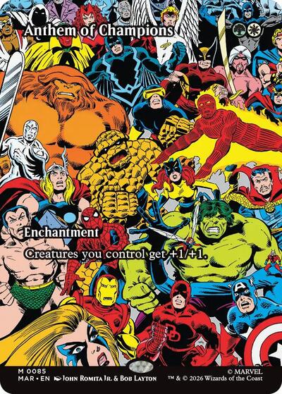 Anthem of Champions (Borderless) (Marvel Eternal-Legal) Near Mint Foil