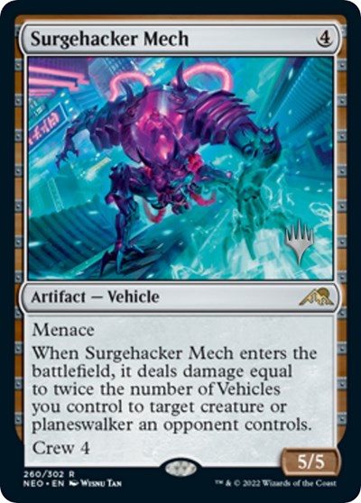 Surgehacker Mech (Promo Pack: Kamigawa: Neon Dynasty) Medium Play Foil
