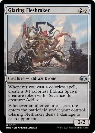 Glaring Fleshraker (Modern Horizons 3) Medium Play
