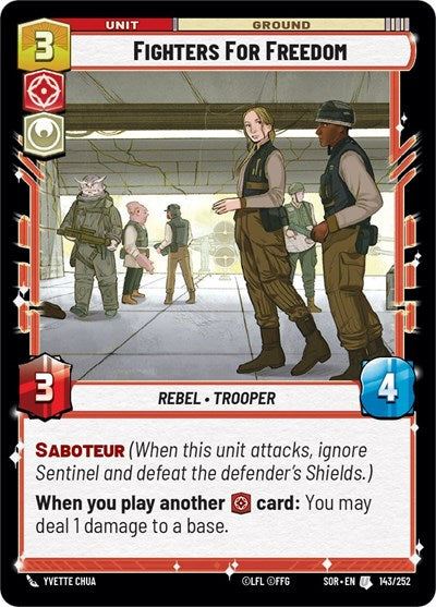 Fighters For Freedom (Spark of Rebellion) Near Mint Foil