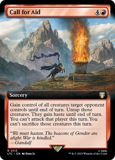 Call for Aid (Extended Art) (Commander: The Lord of the Rings: Tales of Middle-earth) Near Mint