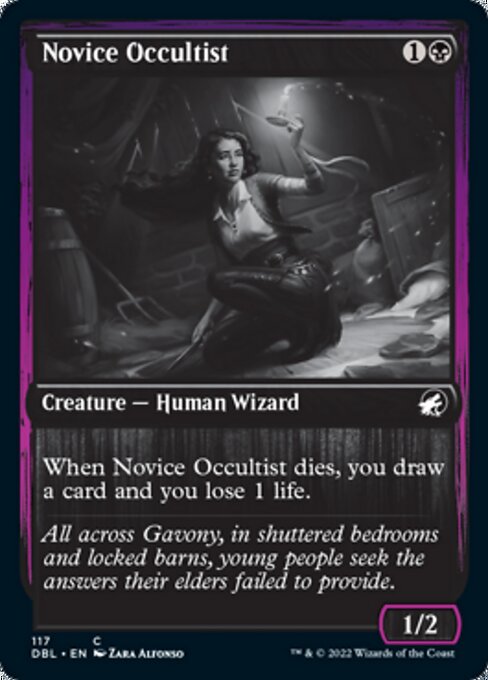 Novice Occultist (Innistrad: Double Feature) Light Play
