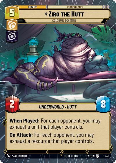 Ziro the Hutt Colorful Schemer (Hyperspace) (Twilight of the Republic) Near Mint