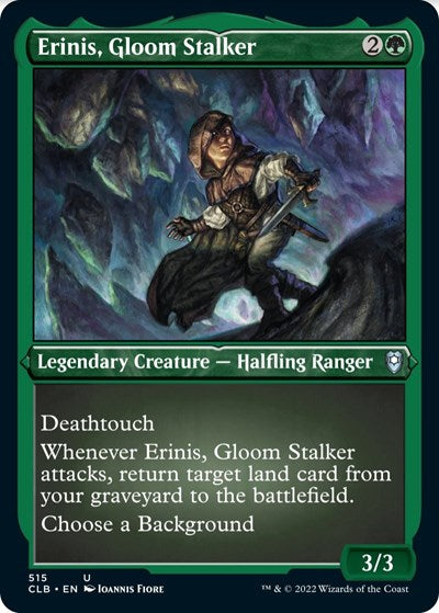 Erinis, Gloom Stalker (Etched Foil) (Commander Legends: Battle for Baldur's Gate) Light Play Foil