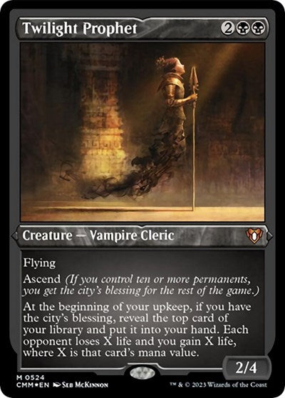 Twilight Prophet (Foil Etched) (Commander Masters) Near Mint Foil