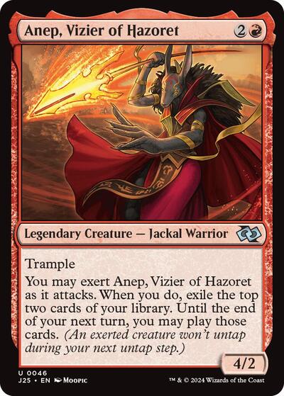 Anep, Vizier of Hazoret (Anime) (Foundations Jumpstart) Light Play