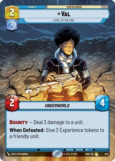 Val Loyal to the End (Hyperspace) (Shadows of the Galaxy) Near Mint Foil
