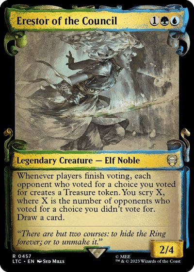 Erestor of the Council (Showcase Scrolls) (Commander: The Lord of the Rings: Tales of Middle-earth) Near Mint Foil
