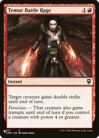 Temur Battle Rage (CMR) (Secret Lair Commander: Heads I Win, Tails You Lose) Near Mint
