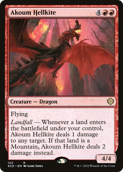 Akoum Hellkite (Commander 2022 Starter Decks) Light Play