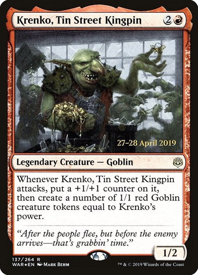 Krenko, Tin Street Kingpin (Promos: Prerelease Cards) Near Mint Foil