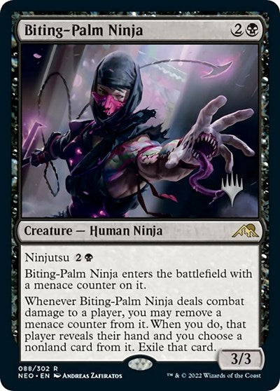 Biting-Palm Ninja (Promo Pack: Kamigawa: Neon Dynasty) Light Play Foil