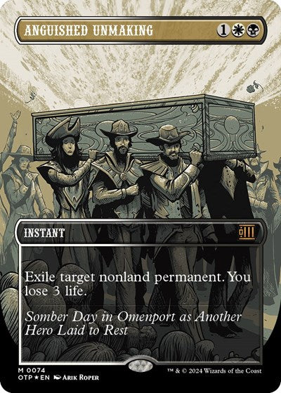 Anguished Unmaking (Textured Foil) (Outlaws of Thunder Junction: Breaking News) Near Mint Foil