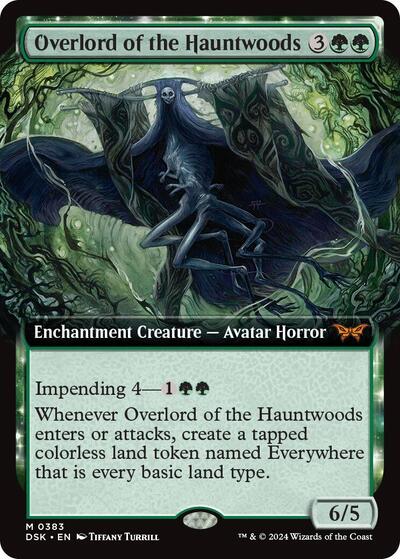 Overlord of the Hauntwoods (Extended Art) (Duskmourn: House of Horror) Near Mint Foil