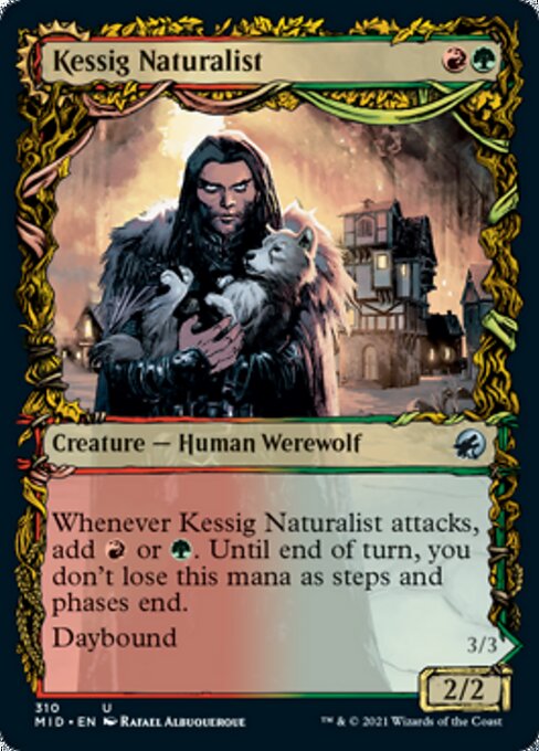 Kessig Naturalist / Lord of the Ulvenwald (Showcase) (Innistrad: Midnight Hunt) Medium Play Foil