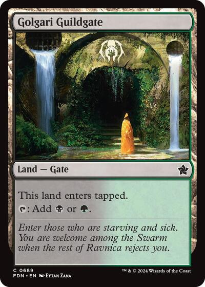 Golgari Guildgate (Foundations) Light Play