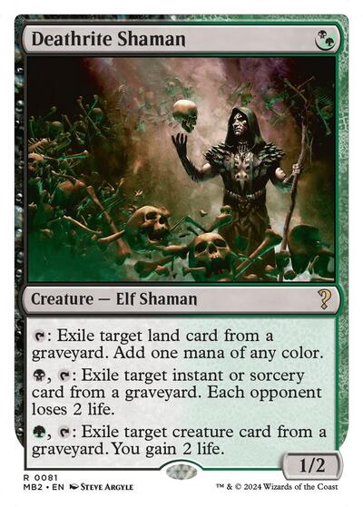 Deathrite Shaman (White Border) (Mystery Booster 2) Light Play