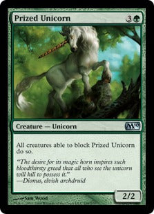 Prized Unicorn (Magic 2010 Core Set) Medium Play Foil