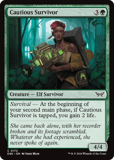 Cautious Survivor (Duskmourn: House of Horror) Light Play