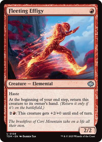 Fleeting Effigy (Tarkir: Dragonstorm) Light Play
