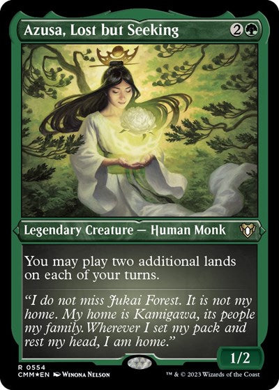 Azusa, Lost but Seeking (Foil Etched) (Commander Masters) Near Mint Foil