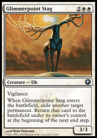 Glimmerpoint Stag (Scars of Mirrodin) Light Play Foil