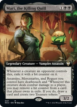 Mari, the Killing Quill (Extended Art) (Commander: Streets of New Capenna) Damaged / Poor Foil