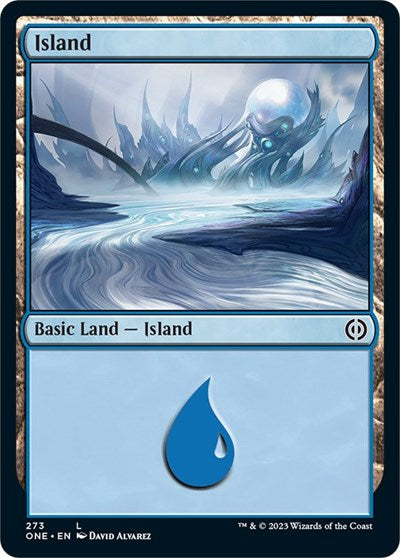 Island (273) (Phyrexia: All Will Be One) Medium Play Foil