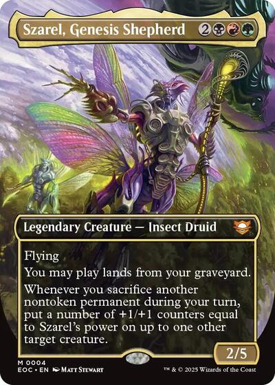 Szarel, Genesis Shepherd (Borderless) (Commander: Edge of Eternities) Light Play Foil