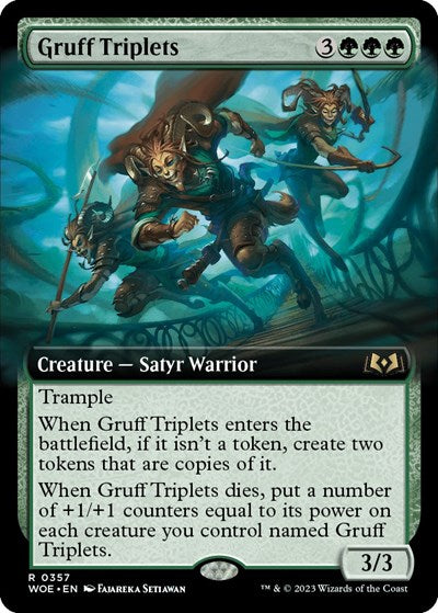 Gruff Triplets (Extended Art) (Wilds of Eldraine) Near Mint
