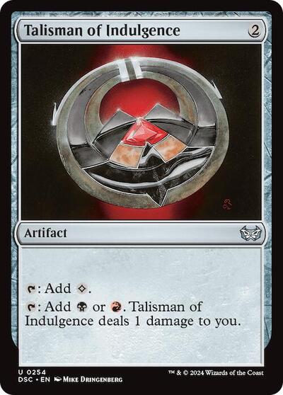 Talisman of Indulgence (Commander: Duskmourn: House of Horror) Near Mint