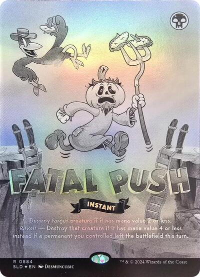 Fatal Push (0884) (Black & White Foil) (Secret Lair) Near Mint Foil