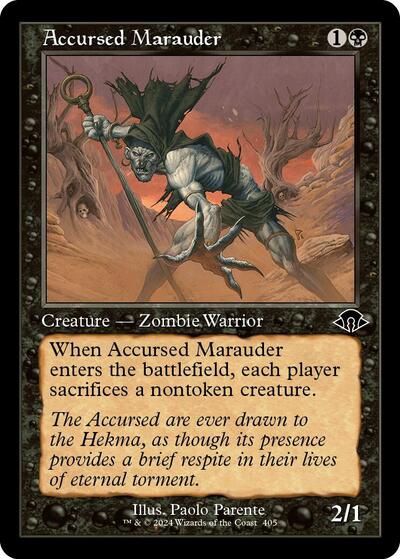 Accursed Marauder (Retro Frame) (Modern Horizons 3) Medium Play Foil