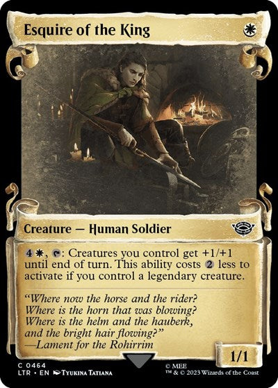 Esquire of the King (Showcase Scrolls) (Universes Beyond: The Lord of the Rings: Tales of Middle-earth) Light Play Foil