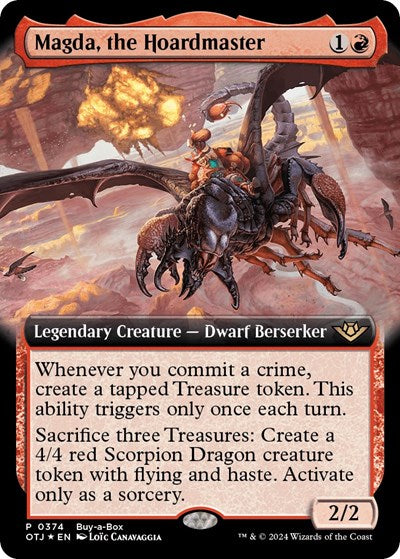 Magda, the Hoardmaster (Extended Art) (Promos: Buy-A-Box) Light Play Foil