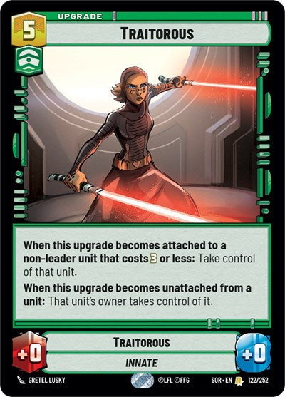 Traitorous (Spark of Rebellion) Near Mint Foil