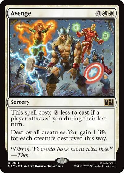 Avenge (Surge Foil) (Commander: Marvel Super Heroes) Near Mint Foil