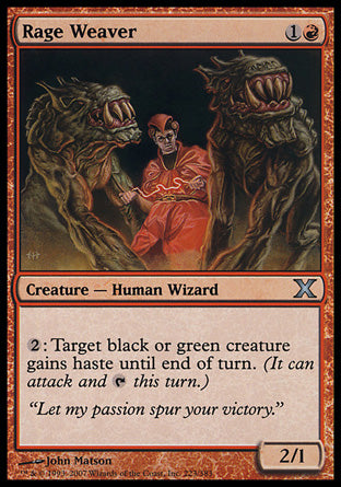 Rage Weaver (10th Edition) Light Play Foil