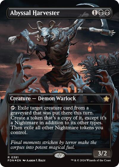 Abyssal Harvester (Borderless) (Mana Foil) (Foundations) Near Mint Foil
