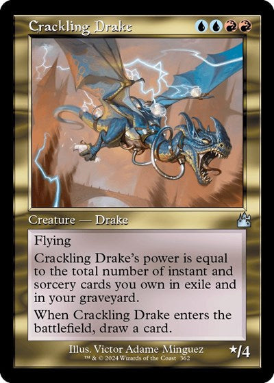 Crackling Drake (Retro Frame) (Ravnica Remastered) Light Play